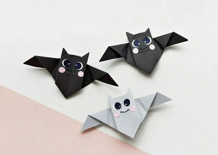 chauves-souris en origami en version super mignone