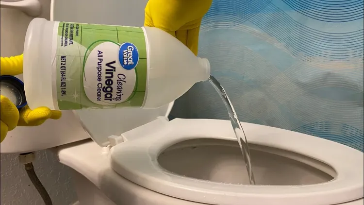 comment blanchir le fond des toilettes bouteille vinaigre blanc