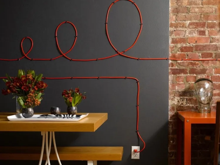 comment cacher des fils électriques sur un mur