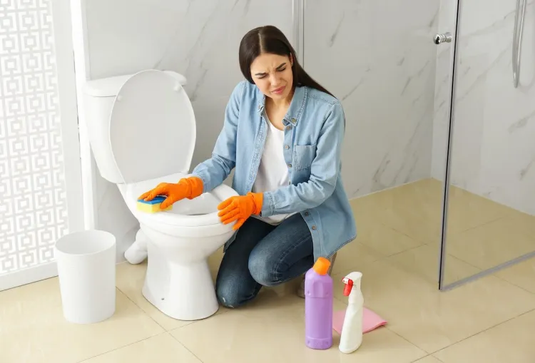 comment faire blanchir le fond des toilettes éliminer bactéries accumulation eau dure