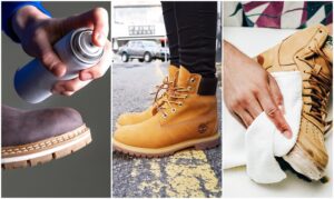 comment nettoyer des chaussures en daim ou nubuck timberland noir bleu marine beige clair