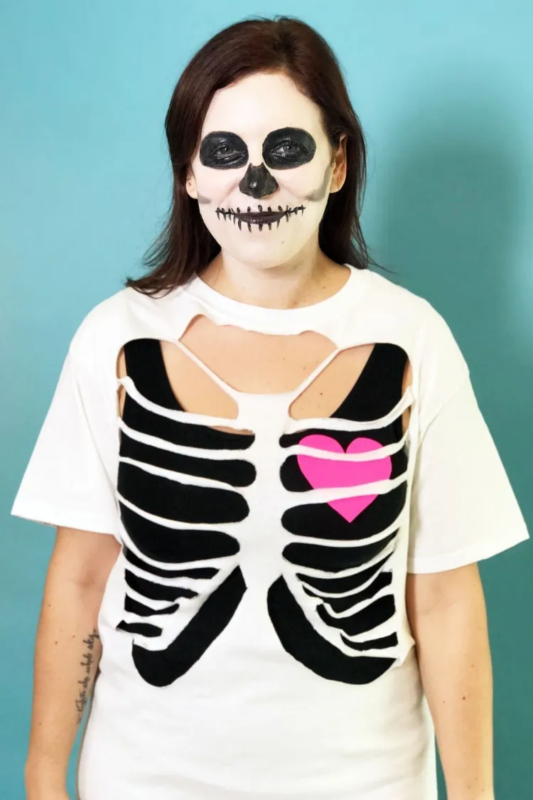 costume halloween last minute squelette femme