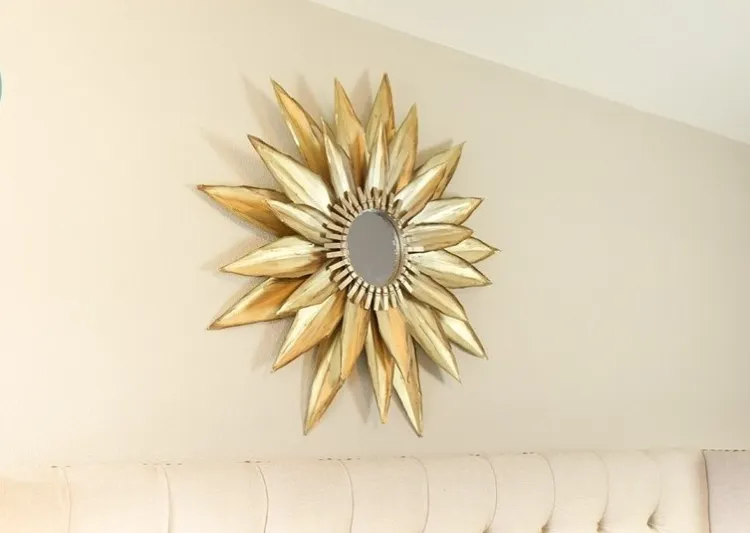 décor maison comment fabriquer miroir forme de fleur