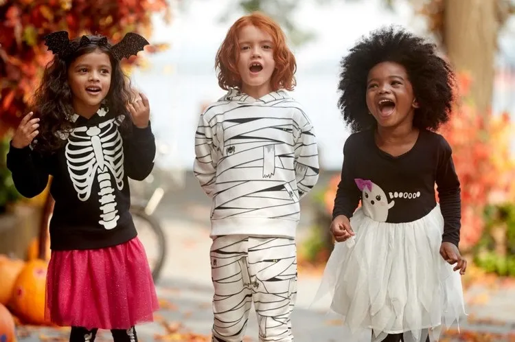 déguisement halloween enfant pas cher costume squelette momie fantome collection H&M