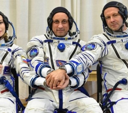 équipe russe premier film dans l'espace Station spatiale internationale Le Défi Ioulia Peressild Klim Chopenko Anton Chkaplerov
