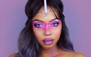 galaxy makeup facile pour la fête de Halloween