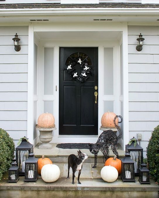 hallowen porte deco extérieur idée