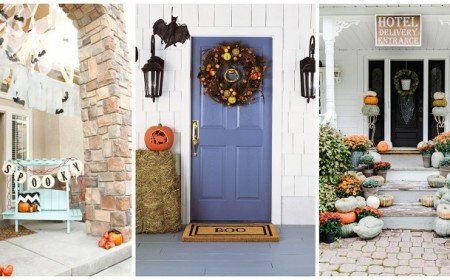 idee deco halloween tendance 2021 exterieur porche veranda porte jardin