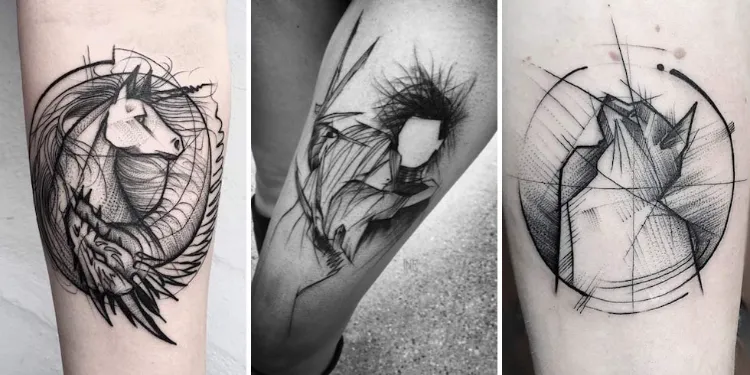 idée tatouages style croquis artiste tendances automne 2021 femmes