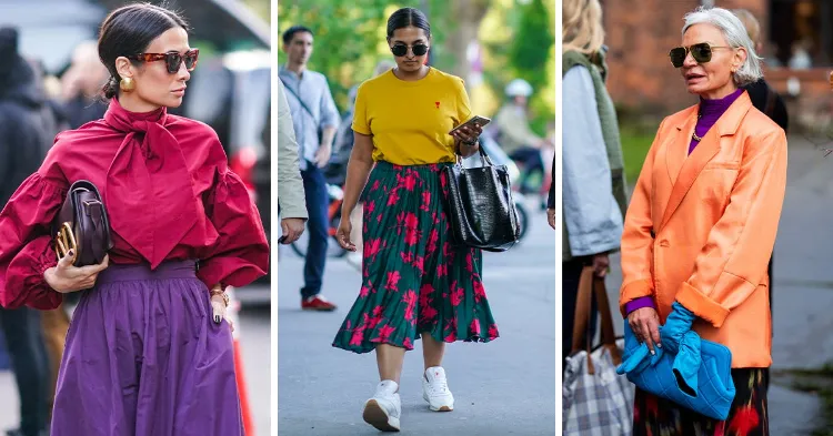 idées tenues couleurs saturées tendances mode femme octobre 2021