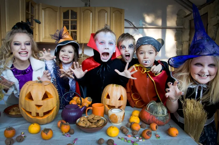 maquillage halloween pour enfants chasse aux bonbons