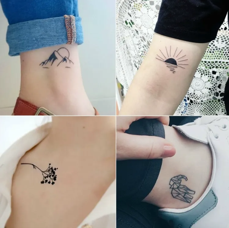 tendances tatouage automne 2021 femmes style minmaliste stylisé
