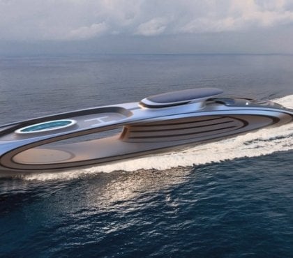 yacht de luxe The Shape Lazzarini espace vide conception futuriste design de l'avenir