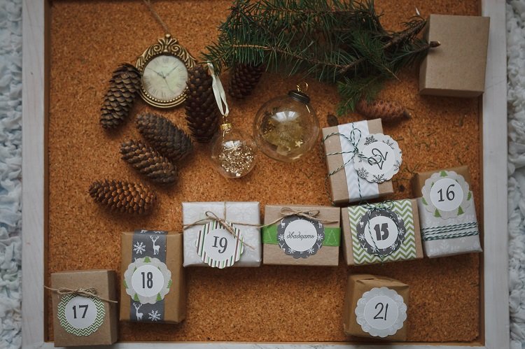 Calendrier de l'Avent DIY cadeaux