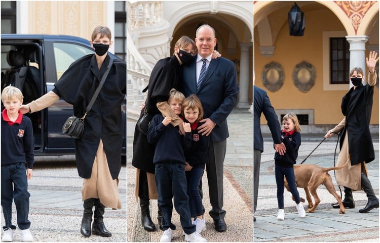 Charlène de Monaco retour sur le Rocher lundi 8 novembre jumeaux Jacques et Gabriella prince Albert II Palais princier