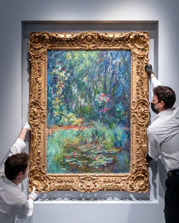 Coin du bassin aux nymphéas tableau de Claude Monet vente aux enchères 50,8 millions de dollars