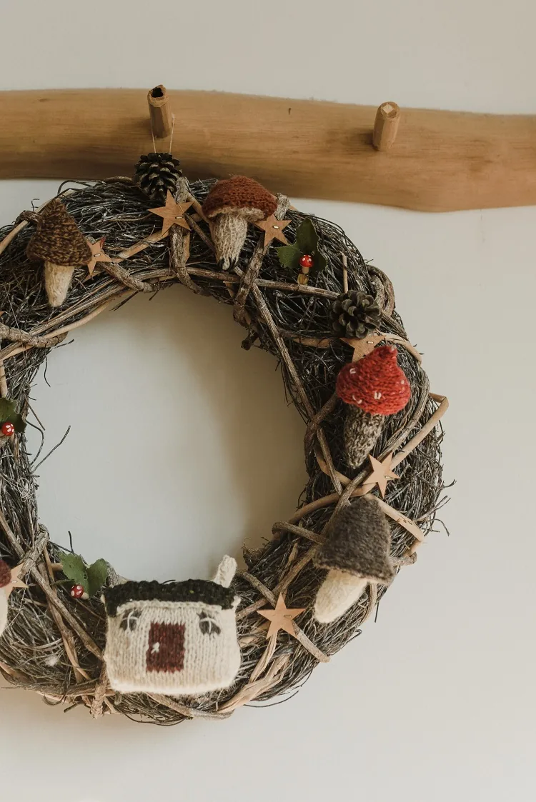 Couronne de Noel crochet idee de deco interessante DIY pour fenetre