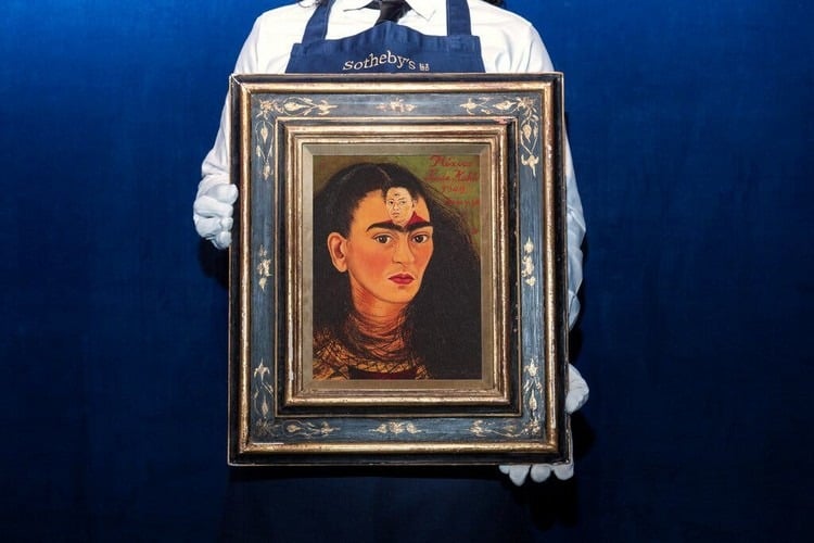 Frida Kahlo autoportrait Diego y yo peinture à l'huile vente aux enchères 34,9 millions d'euros