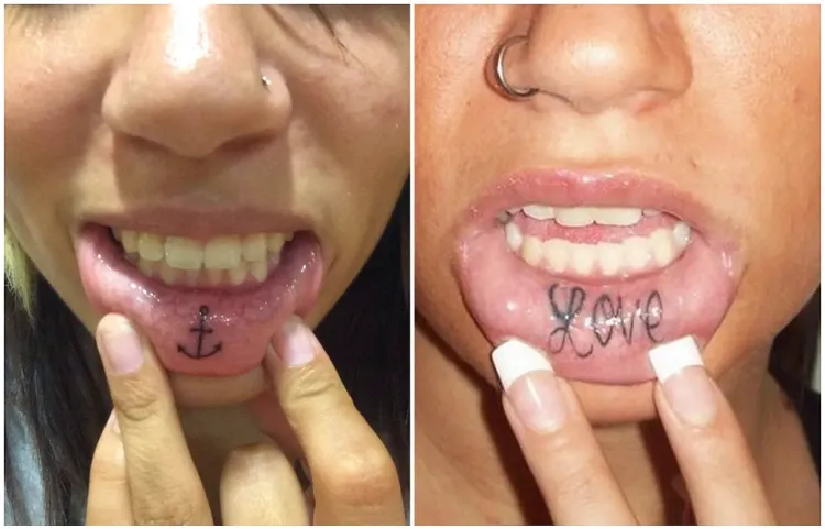 age tatouage lèvre intérieur