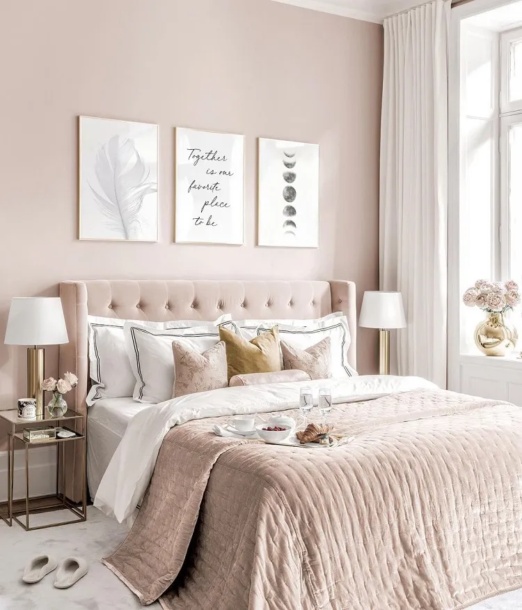 chambre à coucher cocooning en teintes roses – trouvez plus d’idées et des conseils utiles
