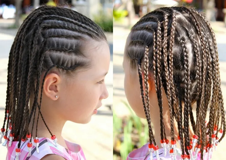 coiffure petite fille tresse africaine facile box braids