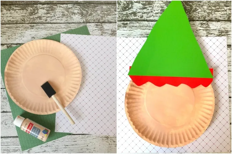 comment fabriquer lutin papier couleur assiette carton brico Noel maternelle 4 5 ans MS
