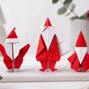 comment faire un père noël origami