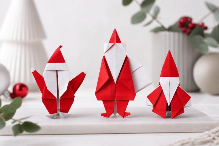 comment faire un père noël origami