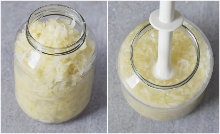 comment presser chou dans bocal recette choucroute alsacienne crue probiotique