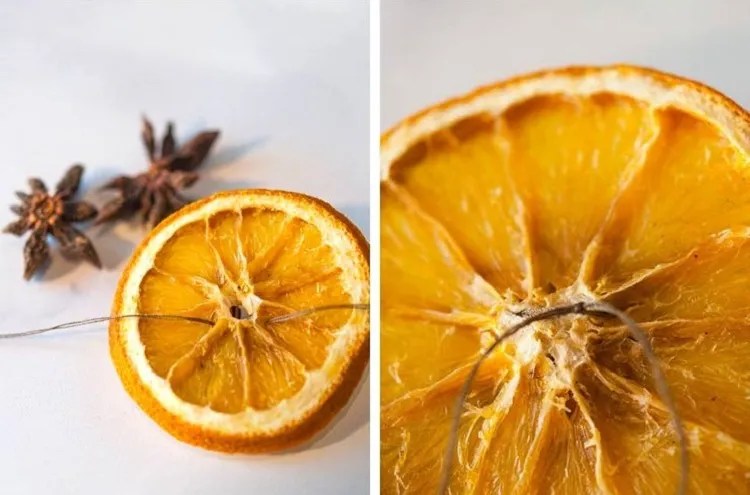 comment utiliser rondelles orange séchée en déco Noel originale aromatique