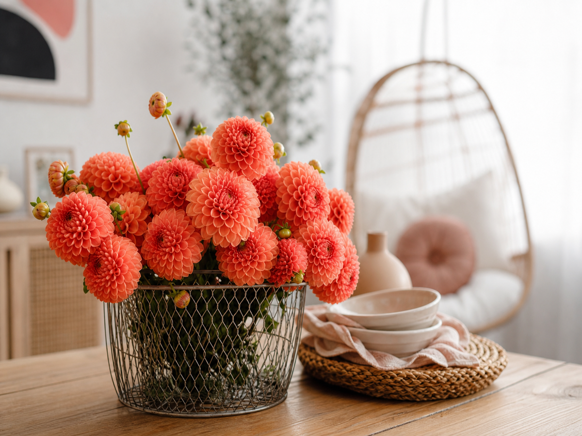décoration intérieure dans le salon avec des fleures