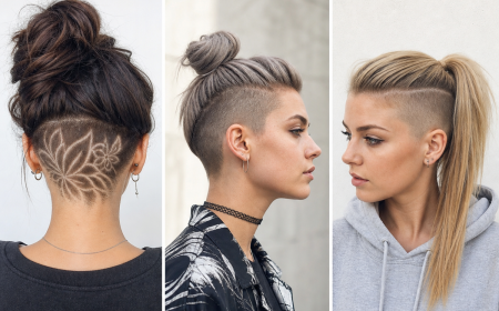 Coupe de cheveux rasée femme : coiffures tendance hiver 2021 avec tatouage capillaire et undercut