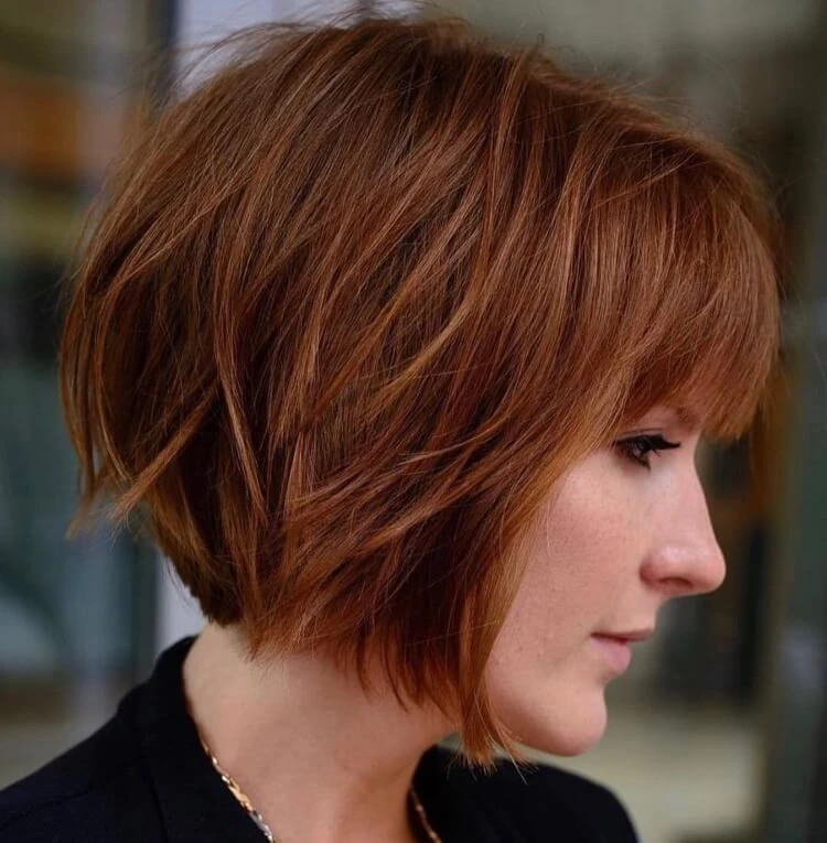 Short Distressed Short Haircut 50 Years Old Brooks Coloring Thin Square Layers