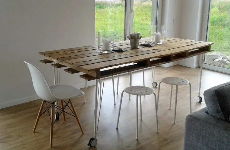 decorate your kitchen pallet table in industrial style