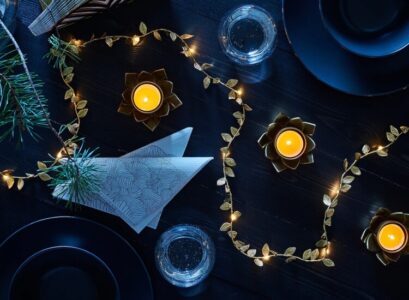 guirlande lumineuse à feuilles dorées par ikea modèle strala