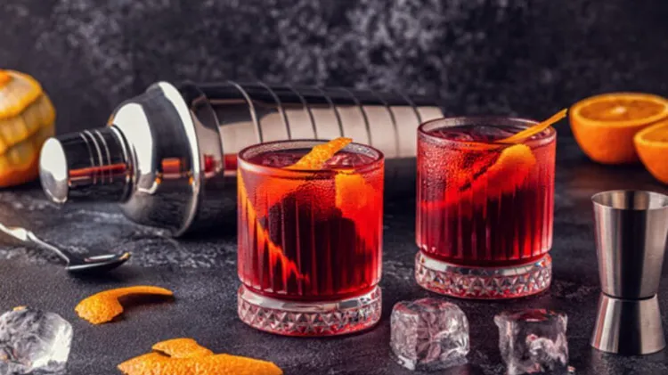 idée de recette de cocktail facile automne Americano vermouth campari