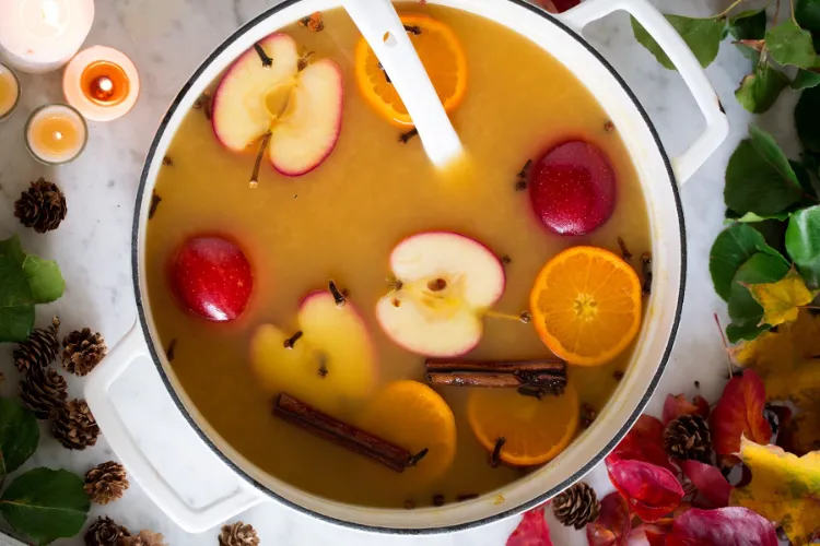 idées punch automne recettes cocktail avec rhum épicé oranges pommes
