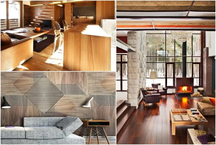 idées revetements meubles éléments design intérieur en bois maison moderne