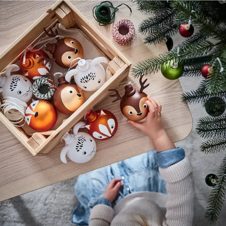 jouetes animaux pour le sapin de Noël-IKEA 2021