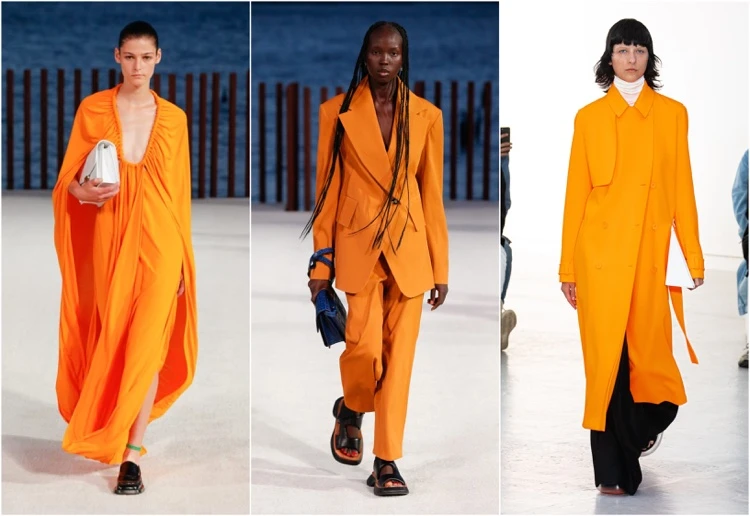 nuances mandarine vives et énergisantes tendance mode printemps été 2022 couleurs Pantone Proenza Schoulers et Shang Xia