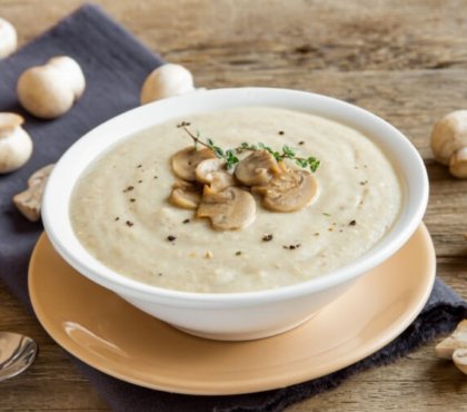 recette soupe aux champignons