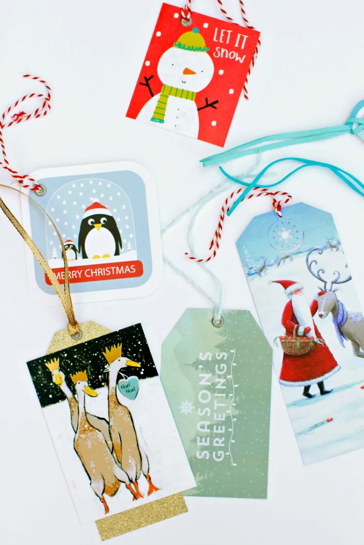réutiliser cartes de voeux Noel année précédente activités manuelles enfants adultes étiquettes cadeaux