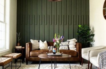 mur d'accent en bois