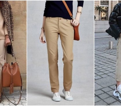 top idées mode femme que mettre avec pantalon beige automne hiver 2021 2022