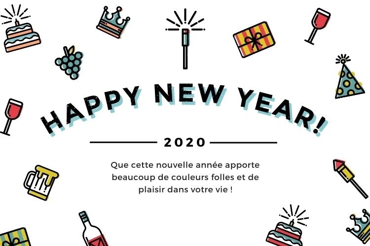 Carte de voeux nouvel an 2022 texte