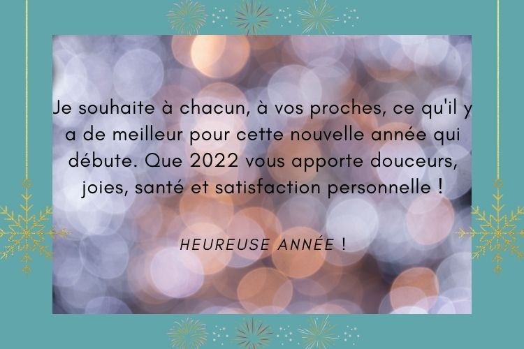 Carte heureuse annee 2022