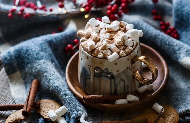 Chocolat chaud Noël marshmallow