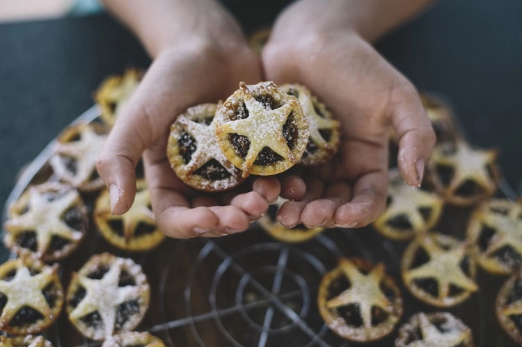 Cookies de Noel etoile confiture de fraises