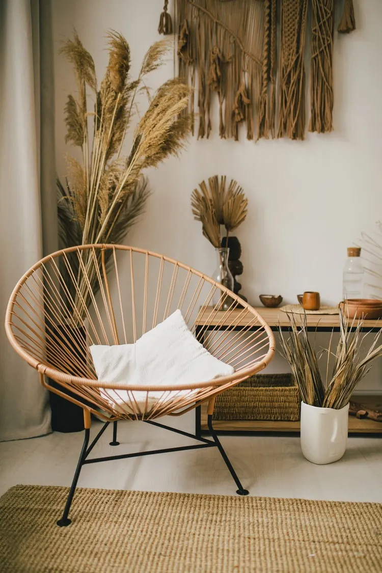 Design interieur chaise boheme macrame