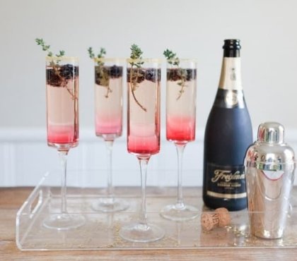 Quel cocktail de Nouvel An au champagne préparer